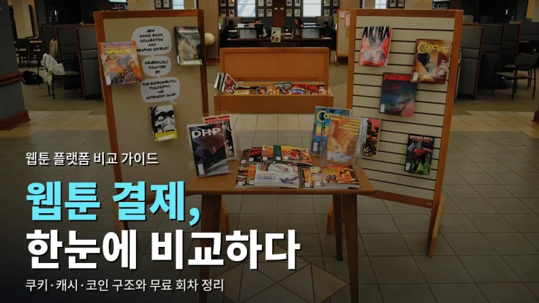 웹툰 플랫폼 비교 최신 사이트 모음 - 결제 방식·무료 회차·작품 성격 정리